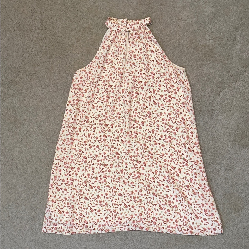 A Loves A Floral Halter Neck Shift Dress